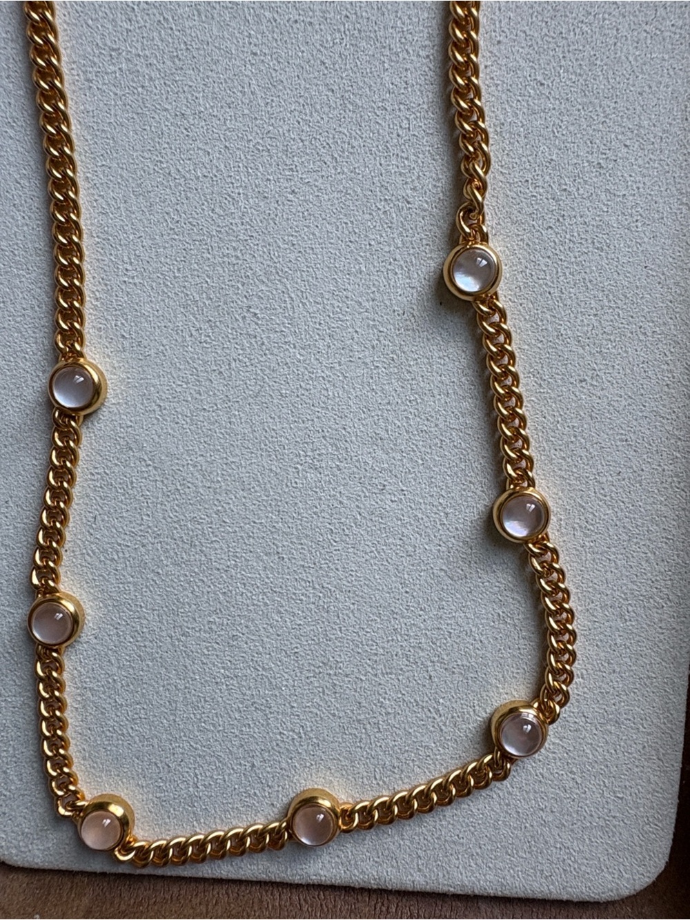 Julie Vos Gold Station Necklace with White Accents - Picture 6 of 6